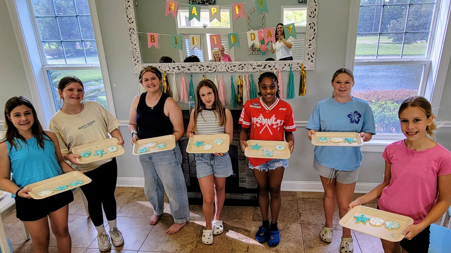 Petite Party for All Ages (3-4 cookies/2 icing colors) $35-45